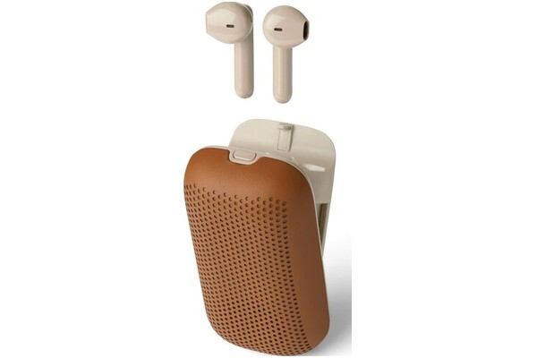 Słuchawki LEXON LA127C Speakerbuds Douszne Przewodowe brązowy