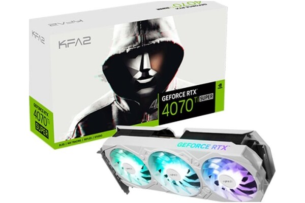 Karta graficzna KFA2 RTX 4070 Ti SUPER 1-click White EX Gamer OC 16GB GDDR6X