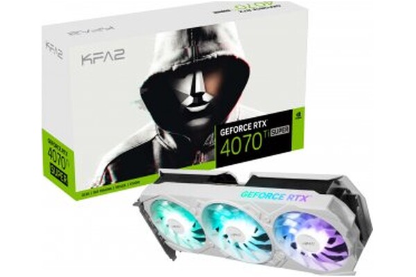 Karta graficzna KFA2 RTX 4070 Ti SUPER 1-click White EX Gamer OC 16GB GDDR6X