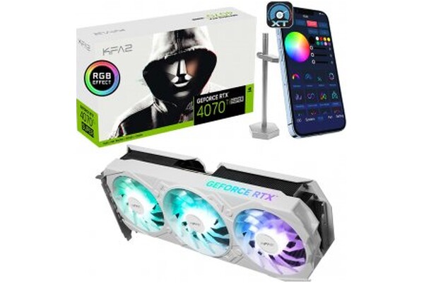 Karta graficzna KFA2 RTX 4070 Ti SUPER 1-click White EX Gamer OC 16GB GDDR6X