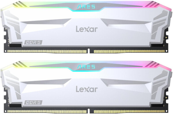 Pamięć RAM Lexar Ares Gaming White RGB 32GB DDR5 6400MHz Z radiatorem 1.4V 32CL