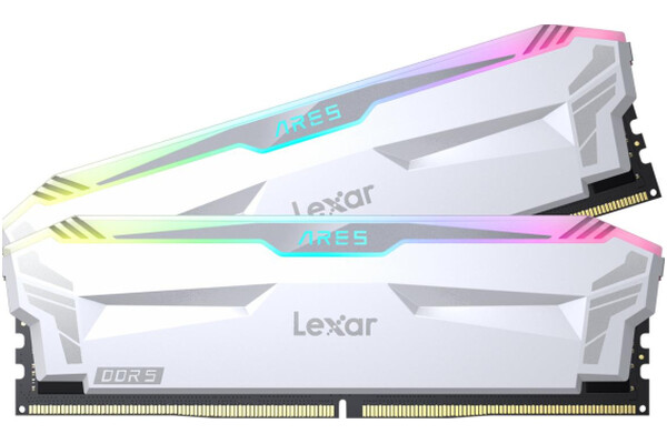 Pamięć RAM Lexar Ares Gaming White RGB 32GB DDR5 6400MHz Z radiatorem 1.4V 32CL