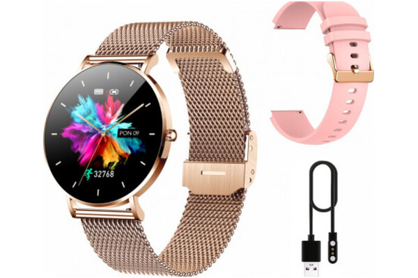 Smartwatch Manta Alexa różowo-złoty