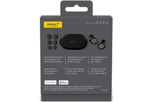Słuchawki Jabra Elite 7 Pro Dokanałowe Przewodowe tytanowo-czarny
