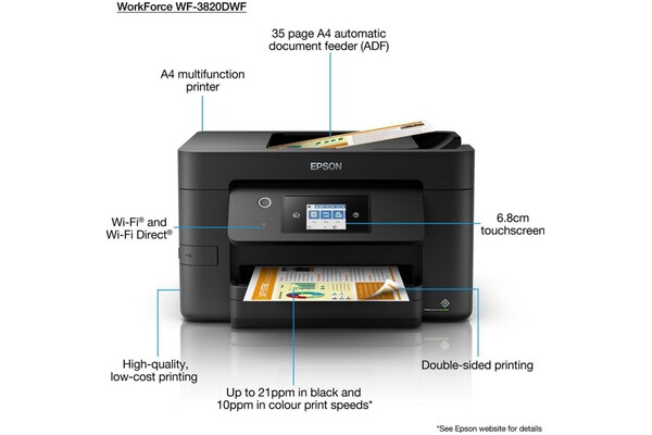 Urządzenie wielofunkcyjne EPSON WF-3820DWF WorkForce