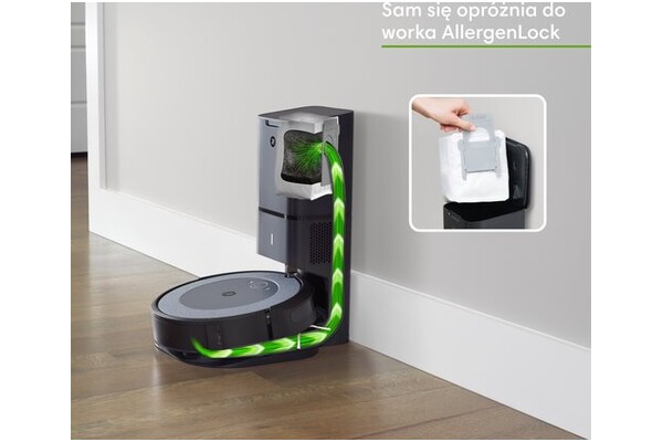 Odkurzacz iRobot I5+ Roomba (i5656) robot sprzątający z pojemnikiem czarny