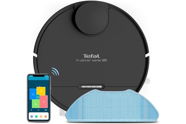 Odkurzacz Tefal RG7975 Xplorer Serie 95 robot sprzątający z pojemnikiem czarny