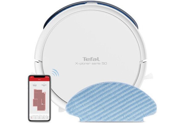 Odkurzacz Tefal RG7387WH Xplorer Serie 50 robot sprzątający z pojemnikiem biały