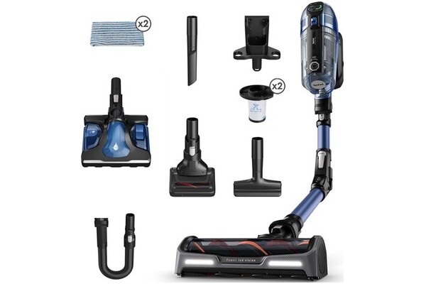 Odkurzacz Tefal TY99C0 X-Force 14.60 Flex Aqua pionowy z pojemnikiem czarno-niebieski