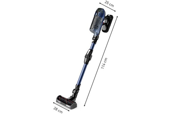 Odkurzacz Tefal TY99C0 X-Force 14.60 Flex Aqua pionowy z pojemnikiem czarno-niebieski