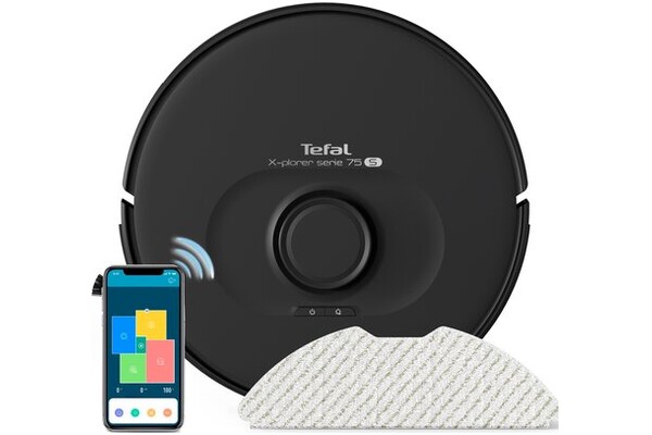 Odkurzacz Tefal RG8575WH Xplorer Serie 75 robot sprzątający z pojemnikiem czarny