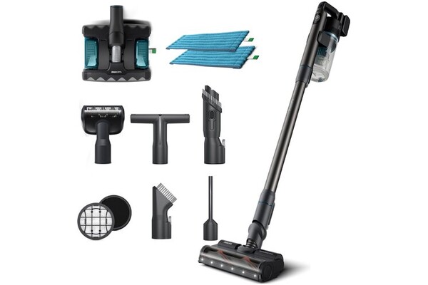 Odkurzacz Philips XC805701 Aqua 8000 pionowy z pojemnikiem czarny