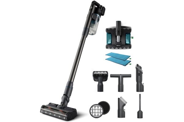 Odkurzacz Philips XC805701 Aqua 8000 pionowy z pojemnikiem czarny