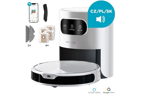 Odkurzacz Concept VR3350 Perfect Clean robot sprzątający z pojemnikiem biały