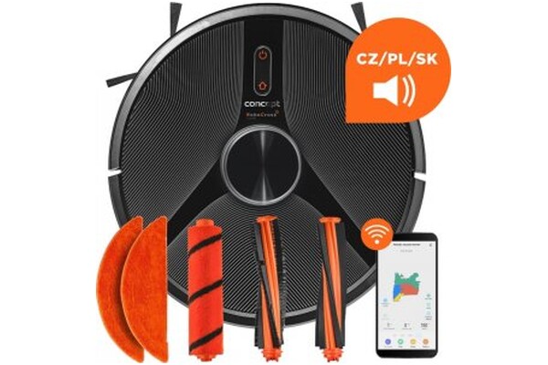 Odkurzacz Concept VR3115 Robocross robot sprzątający z pojemnikiem czarny
