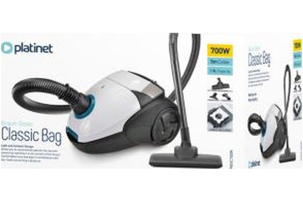 Odkurzacz Platinet PBVC700W tradycyjny workowy 700W biały