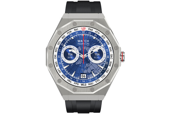 Smartwatch KIANO Watch 1.45" srebrno-czarny