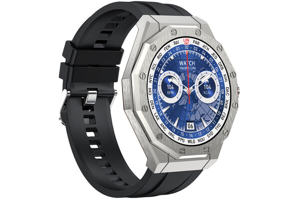 Smartwatch KIANO Watch 1.45" srebrno-czarny