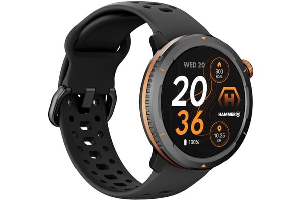 Smartwatch myPhone Hammer Watch 1.43" czarno-pomarańczowy
