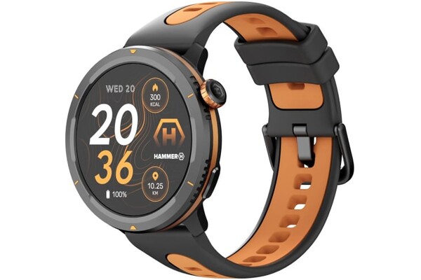 Smartwatch myPhone Hammer Watch 1.43" czarno-pomarańczowy