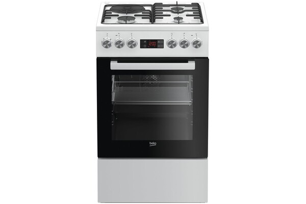 Kuchnia Beko FSE53320DWCS płyta gazowa, piekarnik elektryczny