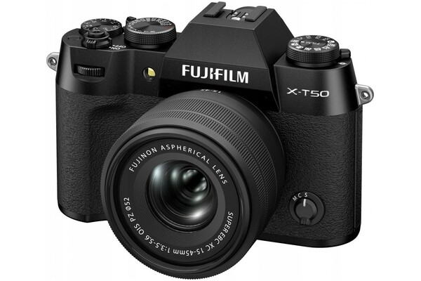 Aparat - lustrzanka Fujifilm X-T50 + XC15-45mm OIS PZ Juodas (juodas)