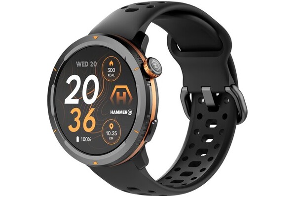 Smartwatch HAMMER Watch 1.43" czarno-pomarańczowy