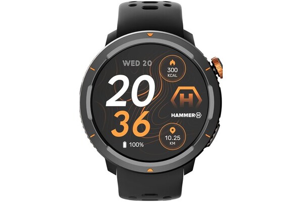 Smartwatch HAMMER Watch 1.43" czarno-pomarańczowy