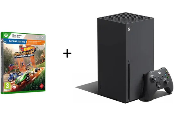 Konsola Microsoft Xbox Series X 1TB czarny + Hot Wheels Unleashed 2 - Turbocharged Day One Edition Xbox Series X/
