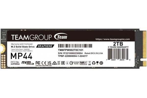Dysk wewnętrzny TeamGroup MP44 SSD M.2 NVMe 2TB