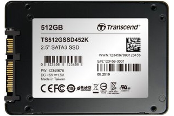 Dysk wewnętrzny Transcend TS512GSSD452K SSD452K SSD SATA (2.5") 512GB