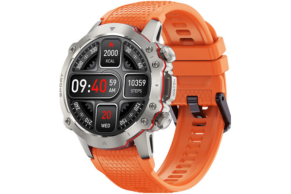 Smartwatch KIANO Watch 1.51" czarno-pomarańczowy