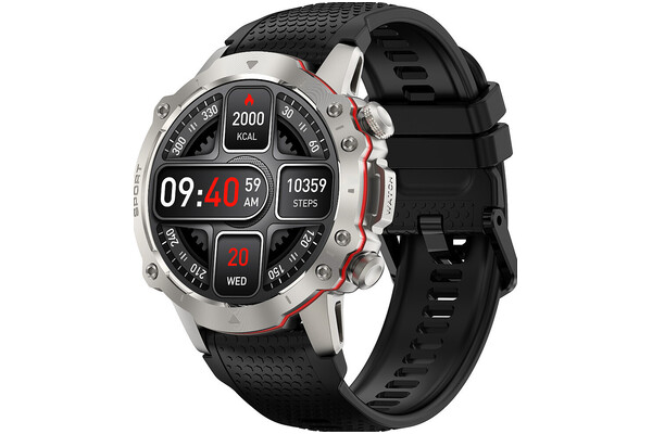 Smartwatch KIANO Watch 1.51" czarno-pomarańczowy