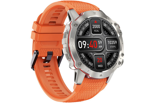 Smartwatch KIANO Watch 1.51" czarno-pomarańczowy