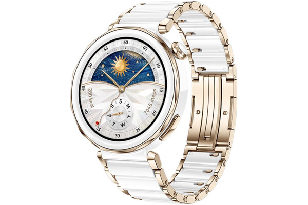 Smartwatch Huawei Watch GT 5 Elegant Pro 1.32" biało-złoty
