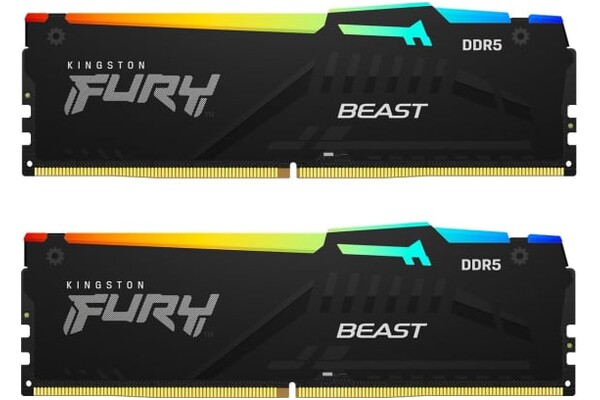 Pamięć RAM Kingston Fury Beast RGB 32GB DDR5 6000MHz Z radiatorem 1.25V 30CL