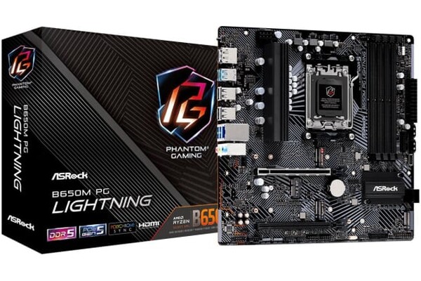 Płyta główna ASrock B650M Phantom Gaming Lightning Socket AM5 AMD B650 miniATX