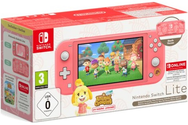 Konsola Nintendo Switch Lite 32GB różowy + Animal Crossing New Horizons + NS Online 12 mies