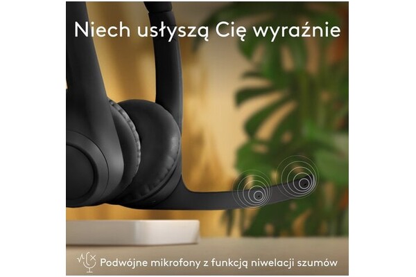 Słuchawki Logitech Zone 300 Nauszne Bezprzewodowe czarny