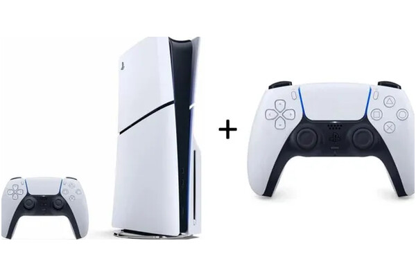 Konsola Sony PlayStation 5 Slim 1TB biały + Astros Playroom + Kontroler PlayStation