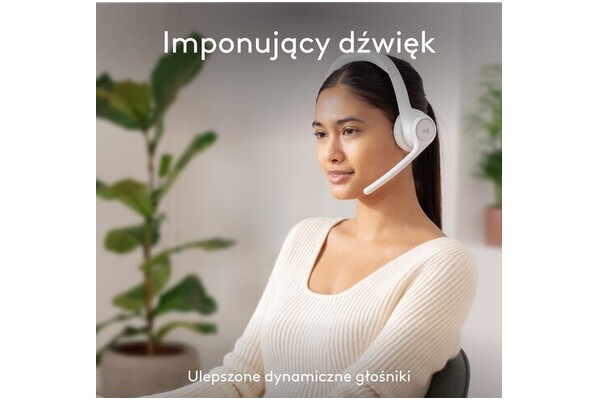 Słuchawki Logitech Zone 300 Nauszne Bezprzewodowe biały