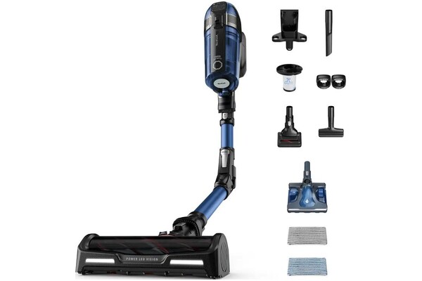 Odkurzacz Tefal TY98C0 X-Force 12.60 Flex Aqua pionowy bezworkowy niebieski