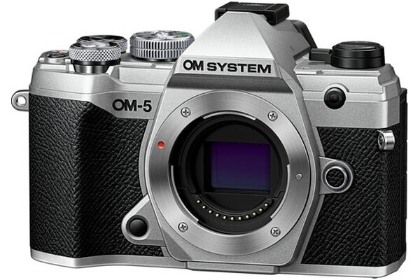 Aparat bezlusterkowy Olympus OM-5 - srebrny
