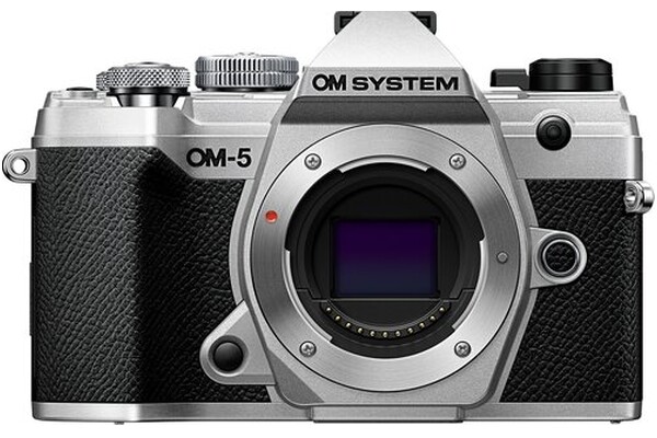 Aparat bezlusterkowy Olympus OM-5 - srebrny