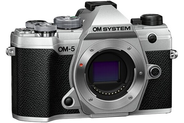 Aparat bezlusterkowy Olympus OM-5 - srebrny