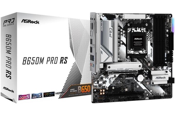 Płyta główna ASrock B650M Pro RS Socket AM5 AMD B650 DDR5 miniATX