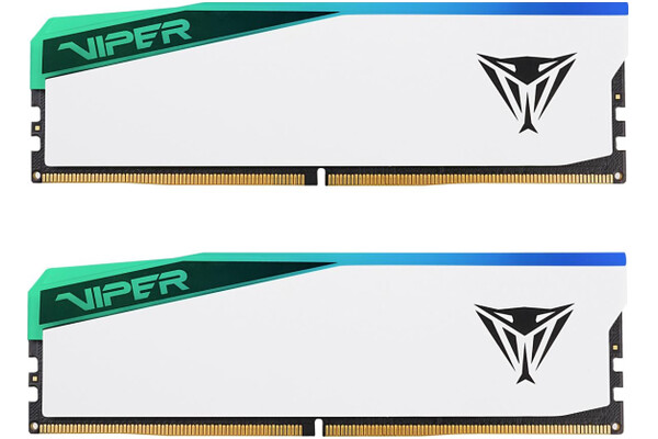 Pamięć RAM Patriot Viper Elite 5 White RGB 64GB DDR5 6200MHz Z radiatorem 1.35V 42CL