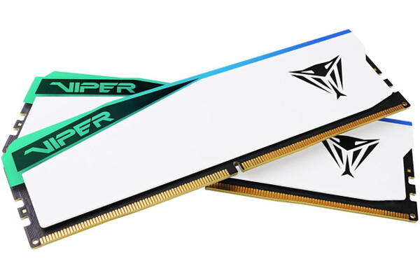 Pamięć RAM Patriot Viper Elite 5 White RGB 64GB DDR5 6200MHz Z radiatorem 1.35V 42CL