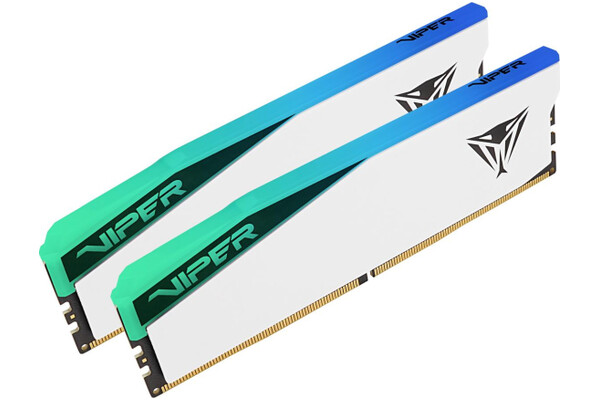 Pamięć RAM Patriot Viper Elite 5 White RGB 64GB DDR5 6200MHz Z radiatorem 1.35V 42CL