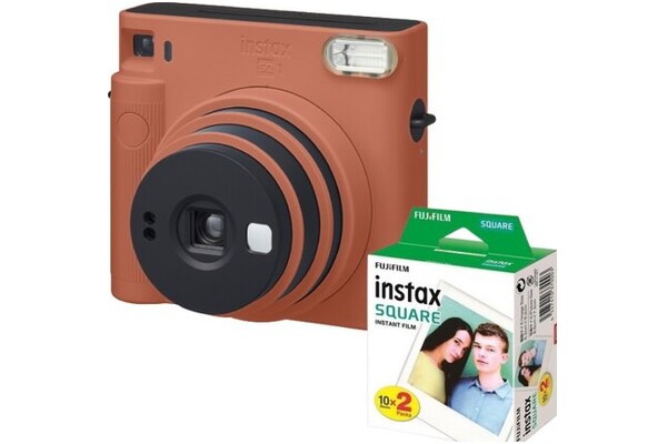 Aparat natychmiastowy Fujifilm Instax Square SQ1 pomarańczowy + wkłady 10